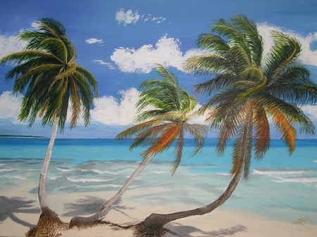 Les palmiers    70x50